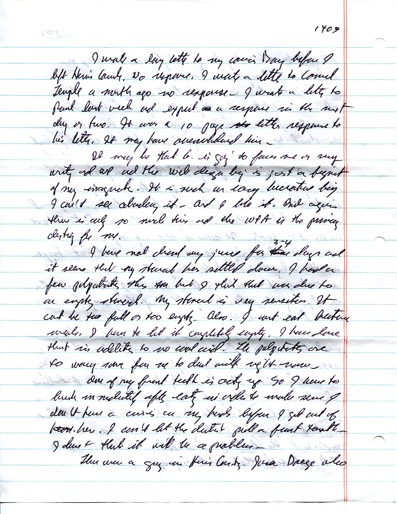 Dr John WorldPeace 2008 Prison Journal